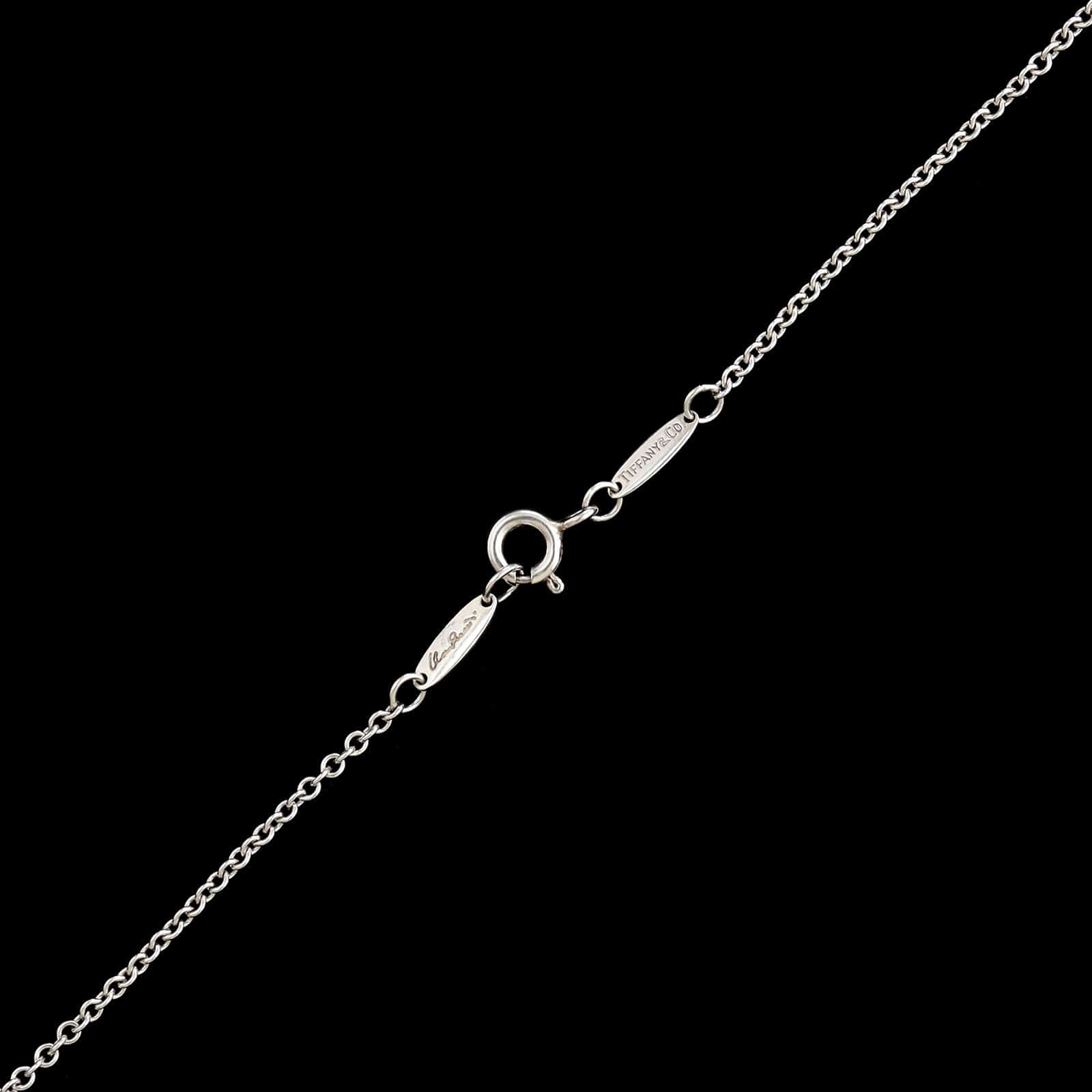 Tiffany & Co. Sterling Silver Estate Elsa Peretti Open Heart Necklace