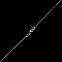 14K White Gold Estate Three Stone Diamond Pendant Necklace