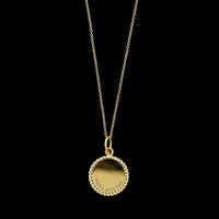 Tiffany & Co. 18K Yellow Gold Estate New York Disc Pendant