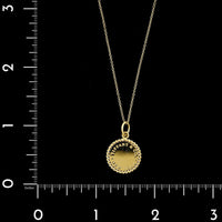 Tiffany & Co. 18K Yellow Gold Estate New York Disc Pendant