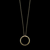 Roberto Coin 18K Yellow Gold Estate Diamond Pave Circle Necklace