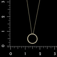 Roberto Coin 18K Yellow Gold Estate Diamond Pave Circle Necklace