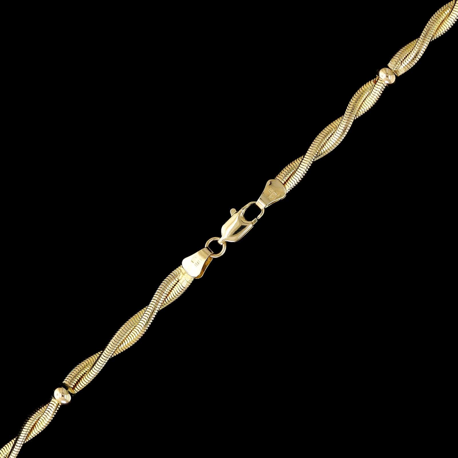 14K Yellow Gold Estate Double Snake Chain