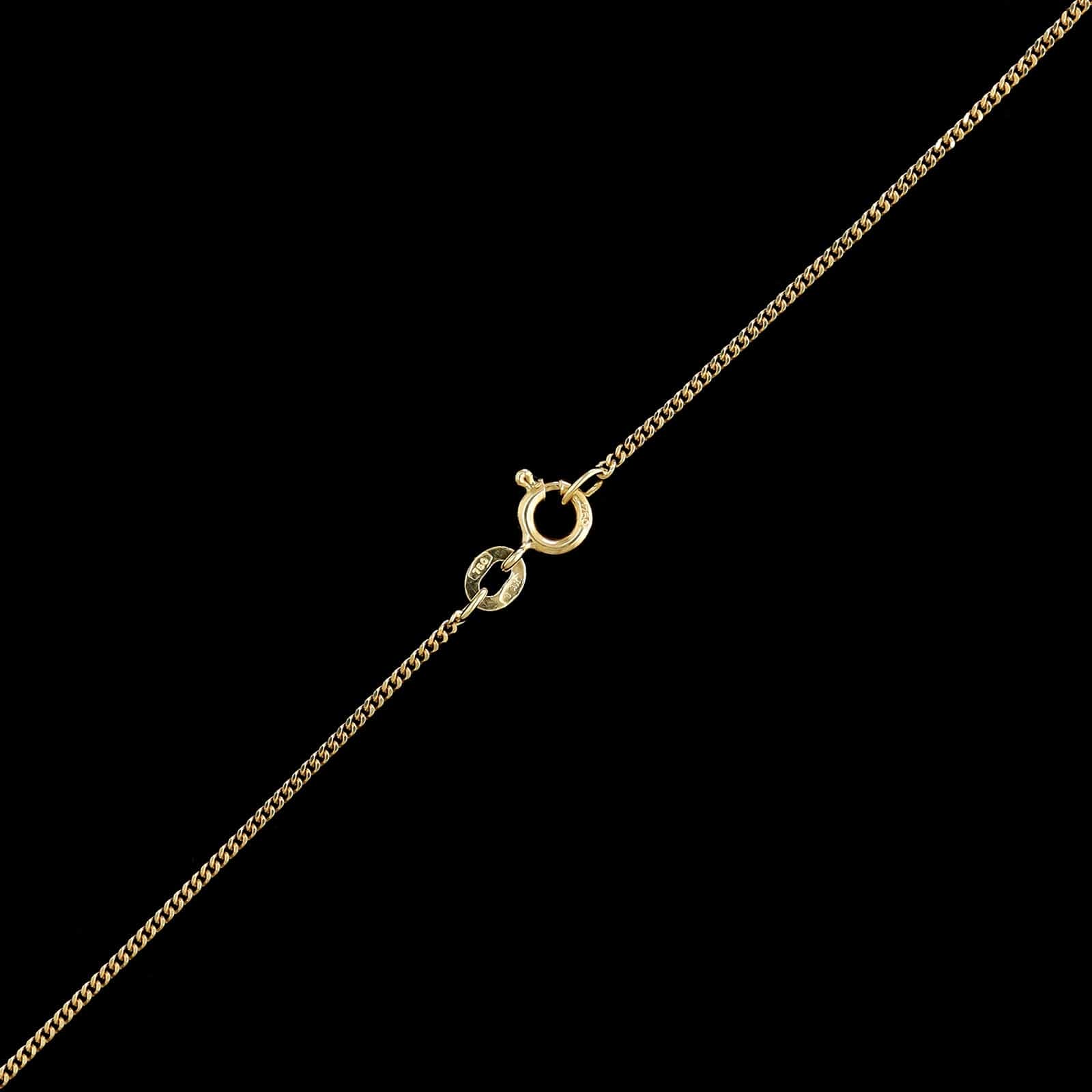18K Yellow Gold Textured Puffed Heart Pendant Necklace