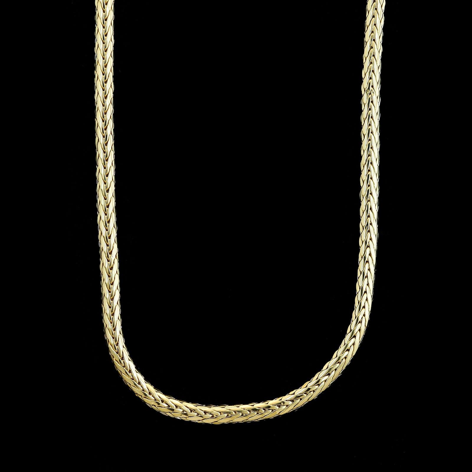 14K Two-tone Gold Estate Wheat Chain