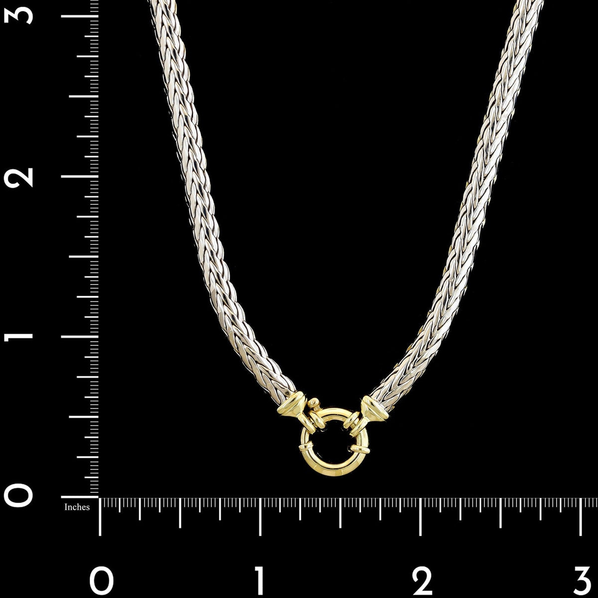 14K Two-tone Gold Estate Wheat Chain