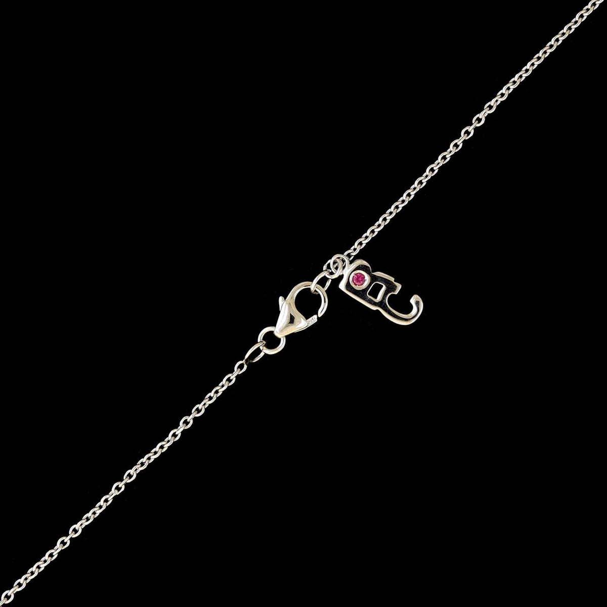 Roberto Coin 18K White Gold Estate Initial "C" Diamond Station Necklace