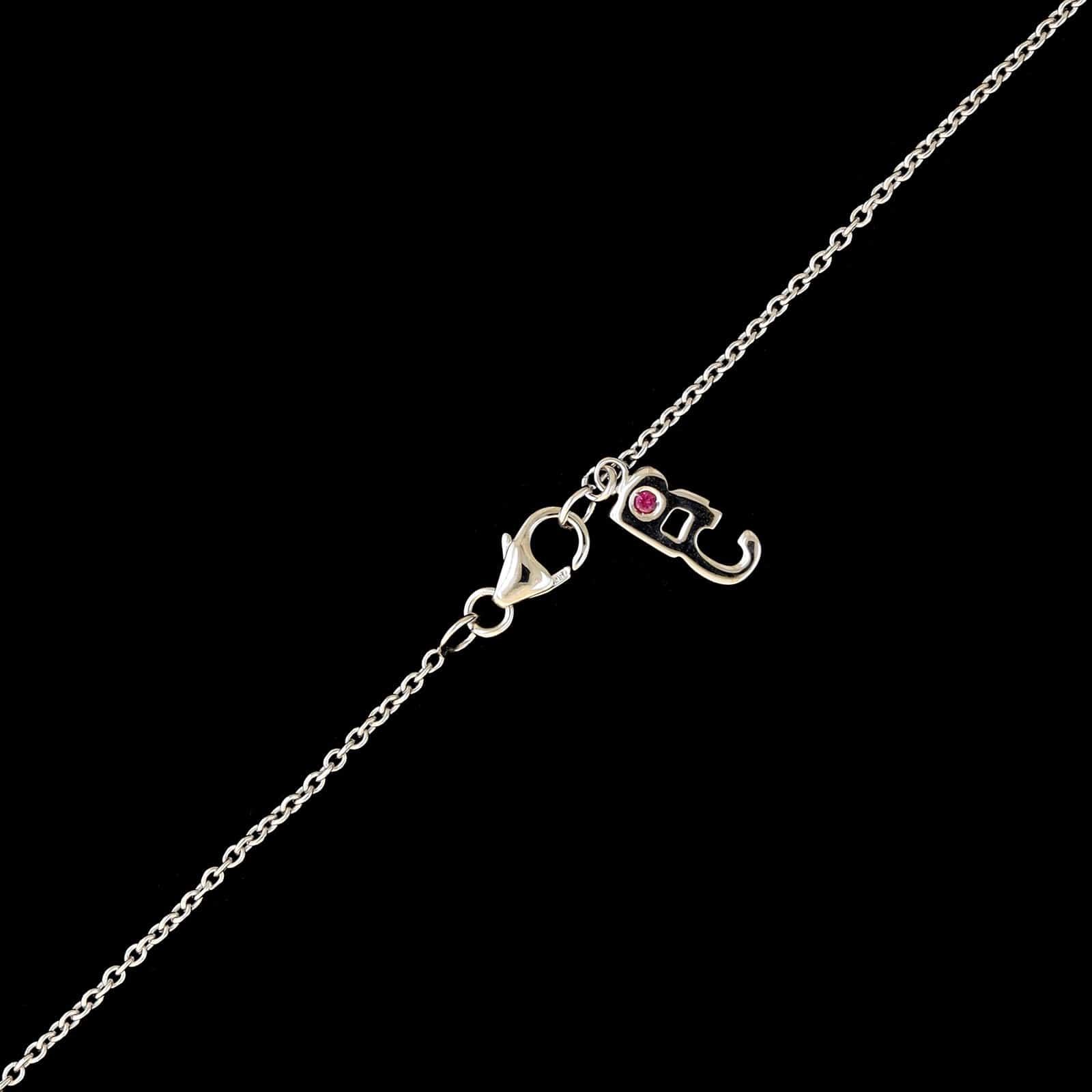 Roberto Coin 18K White Gold Estate Initial "C" Diamond Station Necklace