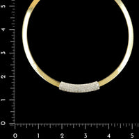 14K Two-tone Gold Estate Diamond Omega Necklace
