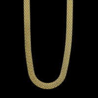 14K Yellow Gold Estate Bismark Link Necklace
