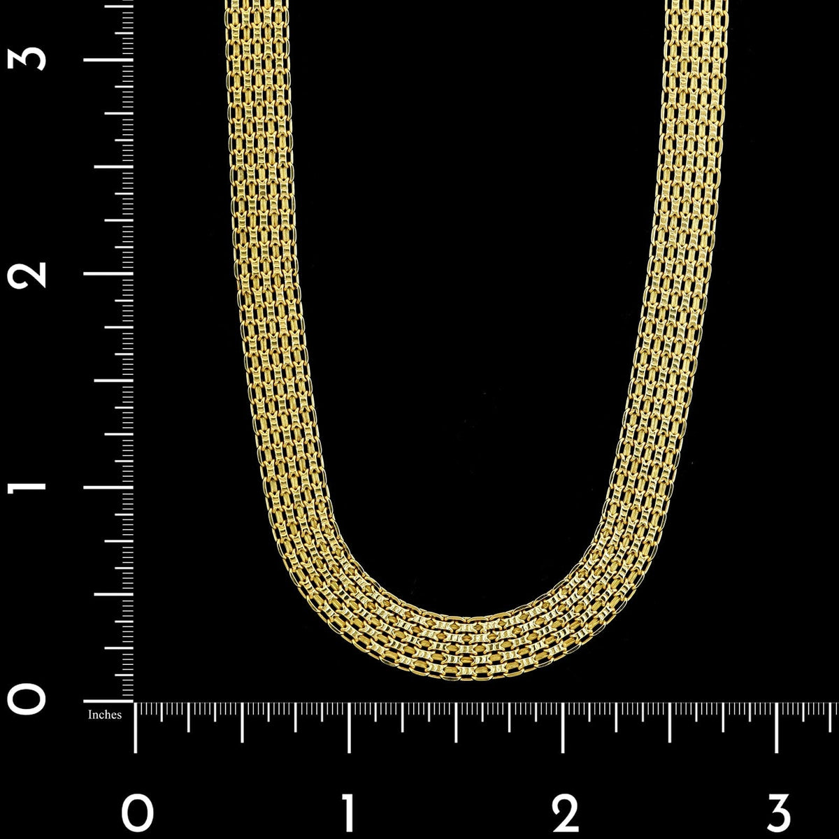 14K Yellow Gold Estate Bismark Link Necklace