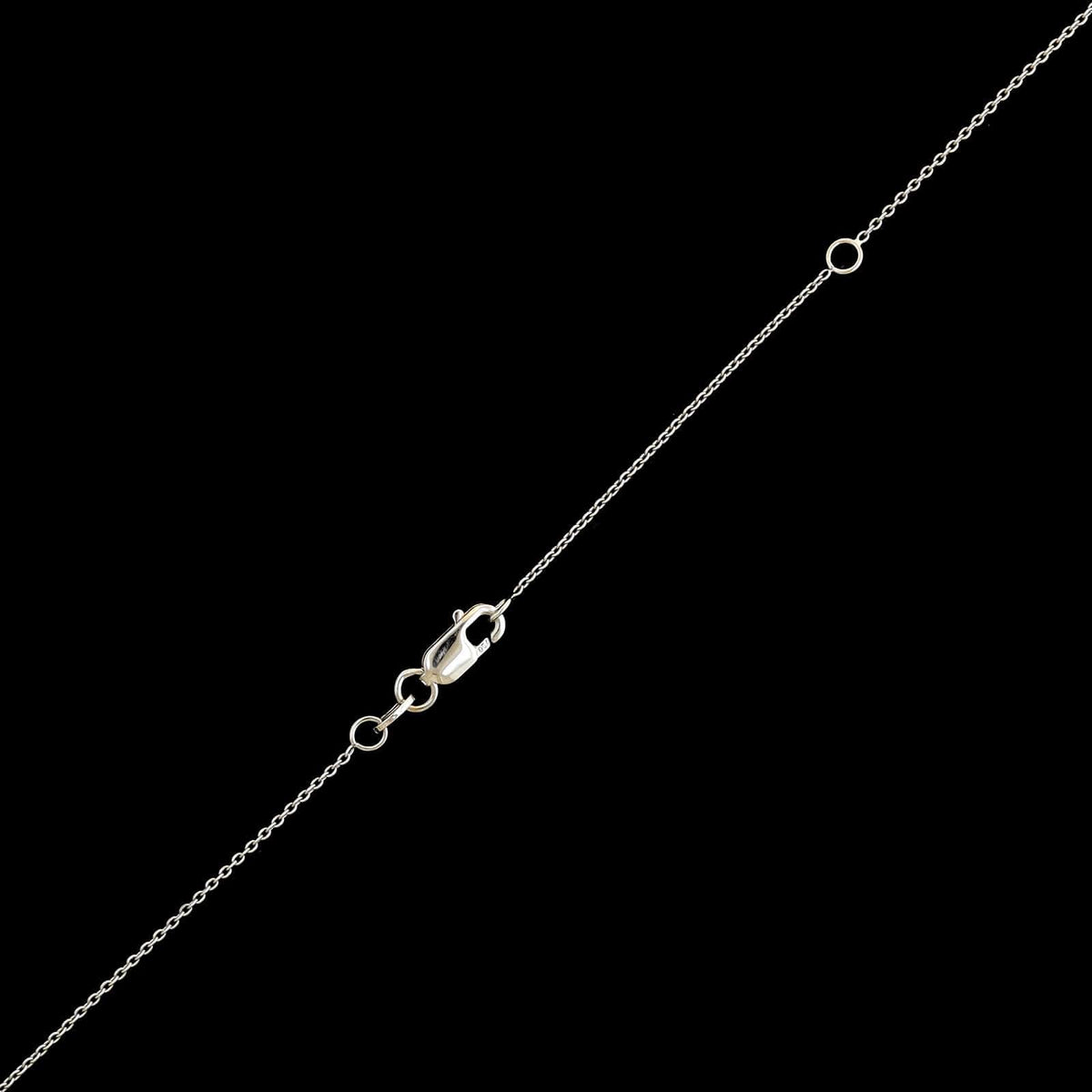 18K White Gold Estate Diamond Palm Tree Pendant Necklace
