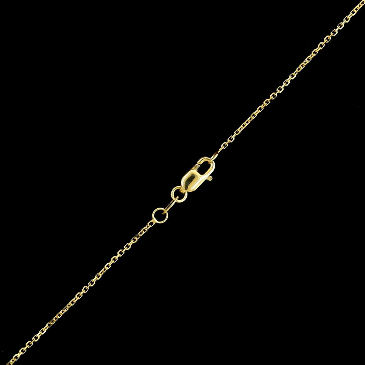 18K Yellow Gold Estate Ruby and Diamond Cross Pendant Necklace
