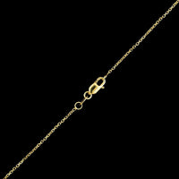 18K Yellow Gold Estate Ruby and Diamond Cross Pendant Necklace