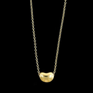 Tiffany & Co. 18K Yellow Gold Estate Elsa Peretti Bean Pendant Necklace