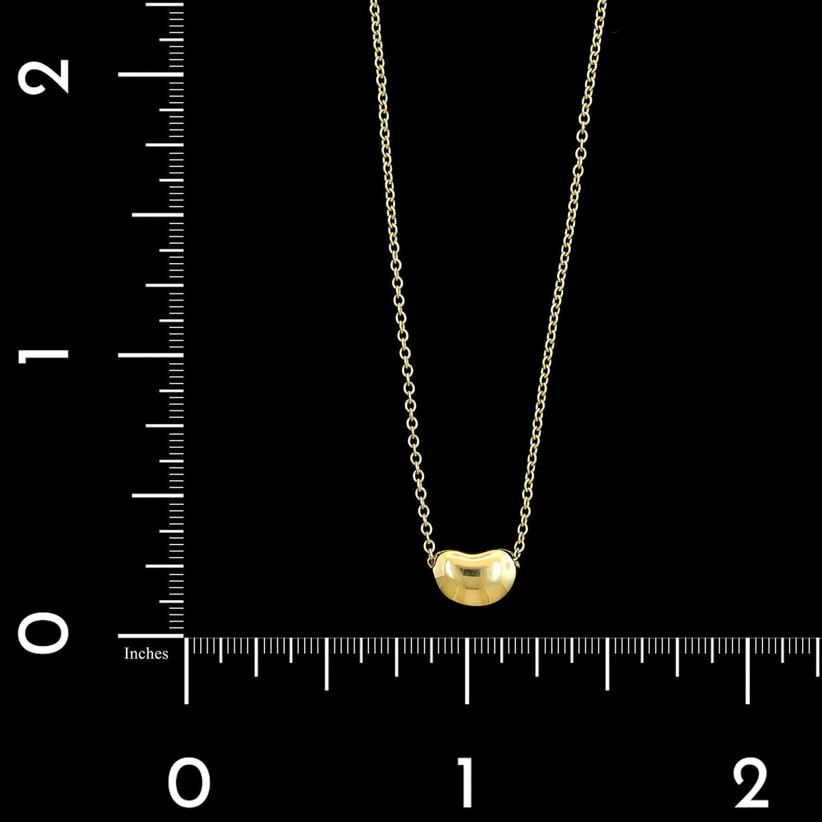 Tiffany & Co. 18K Yellow Gold Estate Elsa Peretti Bean Pendant Necklace