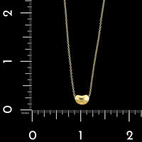 Tiffany & Co. 18K Yellow Gold Estate Elsa Peretti Bean Pendant Necklace