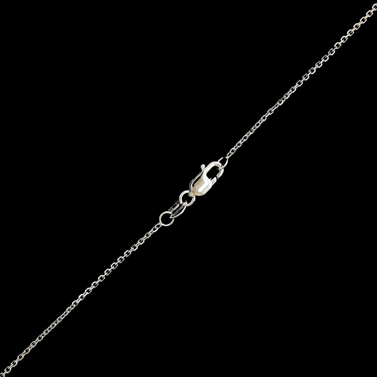 18K White Gold Estate Sapphire and Diamond Pendant Necklace