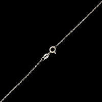 14K White Gold Estate Diamond Solitaire Pendant Necklace