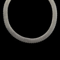 Tiffany & Co. Sterling Silver Estate Somerset Mesh Link Necklace
