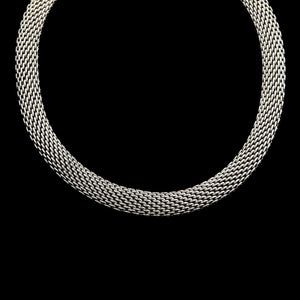 Tiffany & Co. Sterling Silver Estate Somerset Mesh Link Necklace