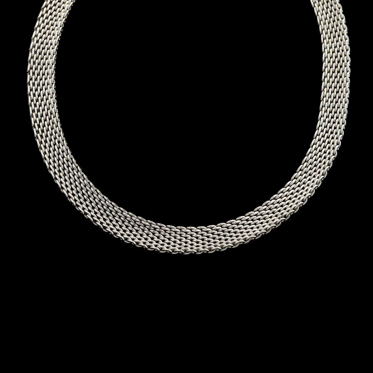 Tiffany & Co. Sterling Silver Estate Somerset Mesh Link Necklace