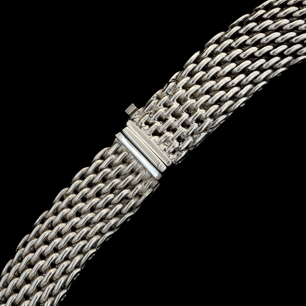 Tiffany & Co. Sterling Silver Estate Somerset Mesh Link Necklace