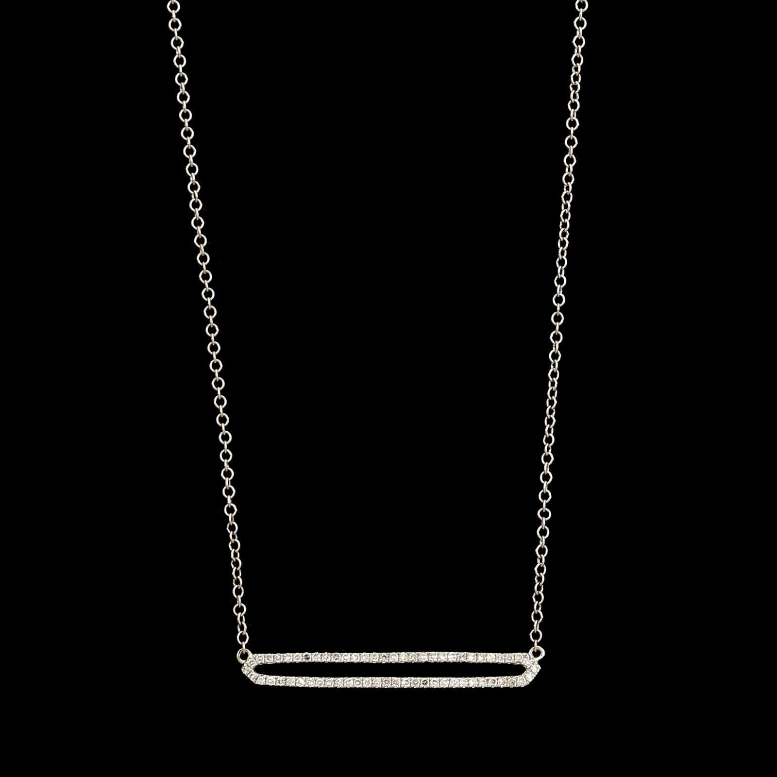 14K White Gold Estate Diamond Necklace