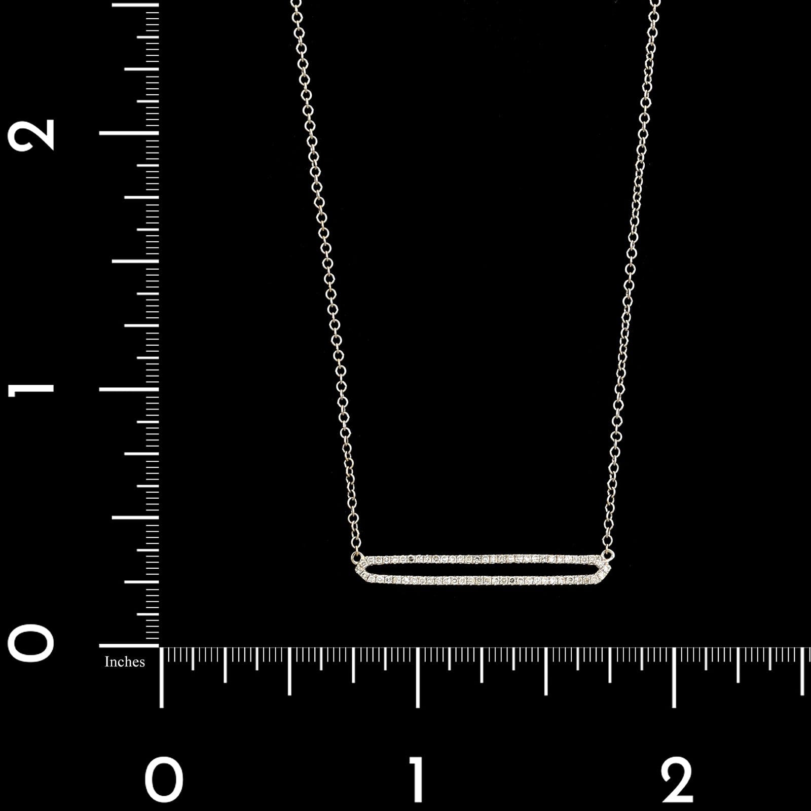 14K White Gold Estate Diamond Necklace