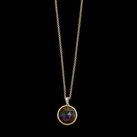 Marco Bicego 18K Yellow Gold Estate Amethyst and Diamond Delicato Pendant Necklace
