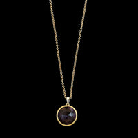 Marco Bicego 18K Yellow Gold Estate Amethyst and Diamond Delicato Pendant Necklace
