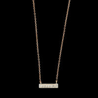 Adina Reyter 14K Rose and White Gold Estate Diamond Bar Necklace