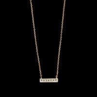 Adina Reyter 14K Rose and White Gold Estate Diamond Bar Necklace