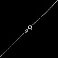14K White Gold Estate Diamond Tear Drop Pendant Necklace