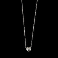 Memoire 18K White Gold Estate Diamond Bouquet Pendant Necklace
