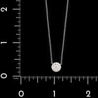 Memoire 18K White Gold Estate Diamond Bouquet Pendant Necklace