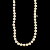Mikimoto 18K White Gold Estate Akoya Cultured Pearl Necklace