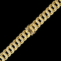 14K Yellow Gold Estate Graduated Double Link Necklace