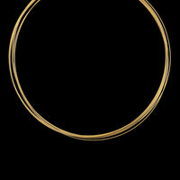 18K Yellow Gold Estate Multi Wire Necklace