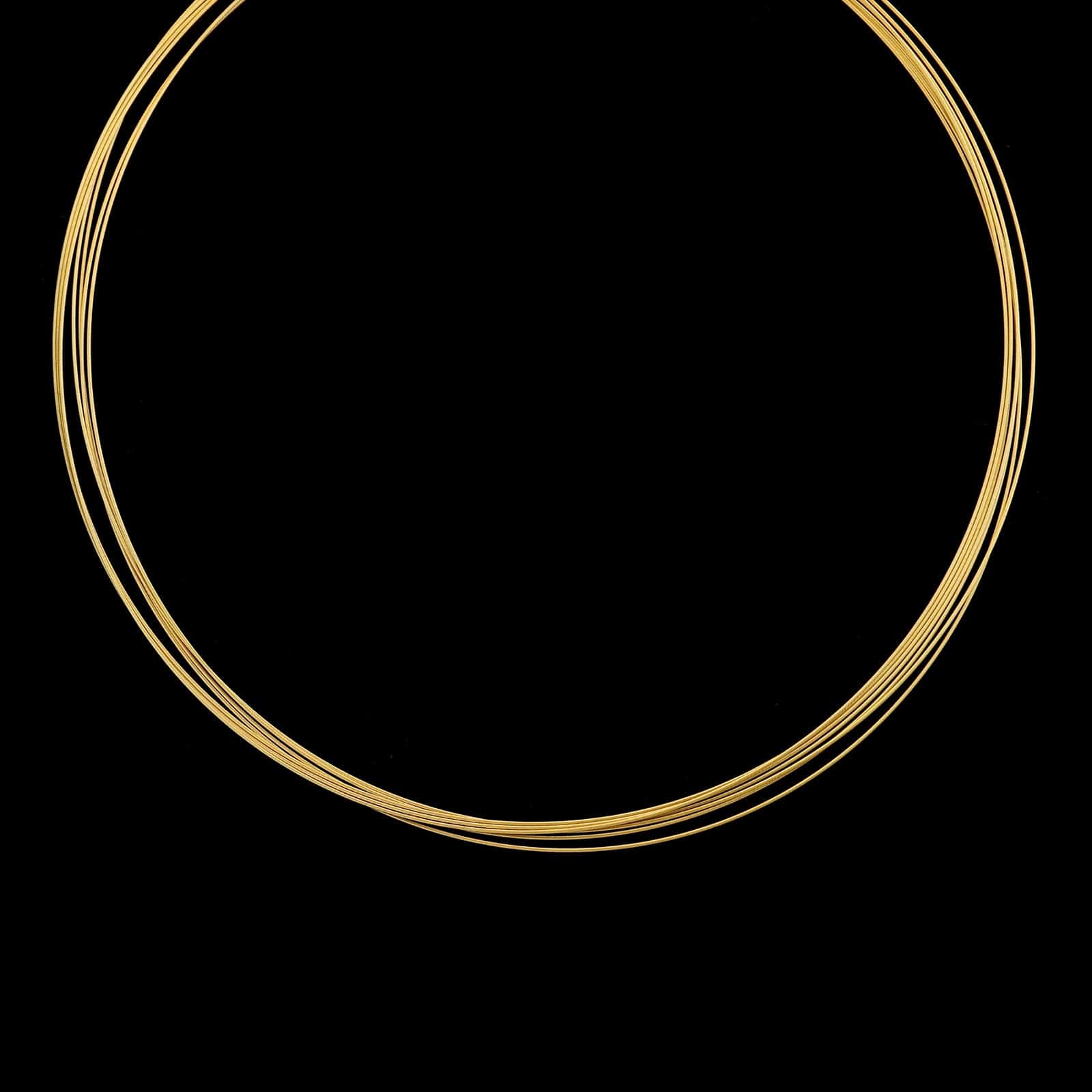 18K Yellow Gold Estate Multi Wire Necklace