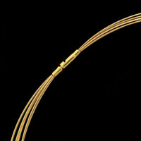 18K Yellow Gold Estate Multi Wire Necklace