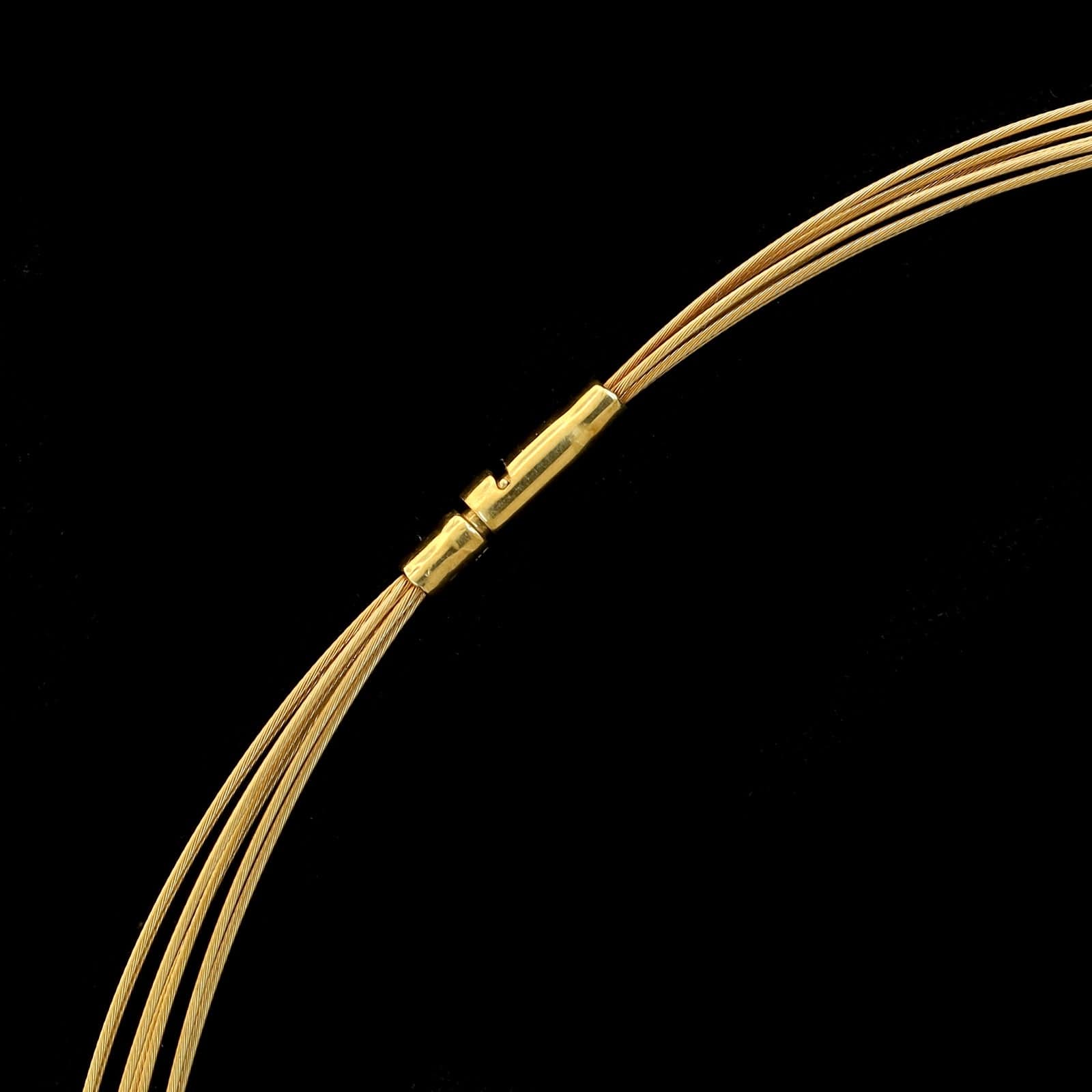18K Yellow Gold Estate Multi Wire Necklace