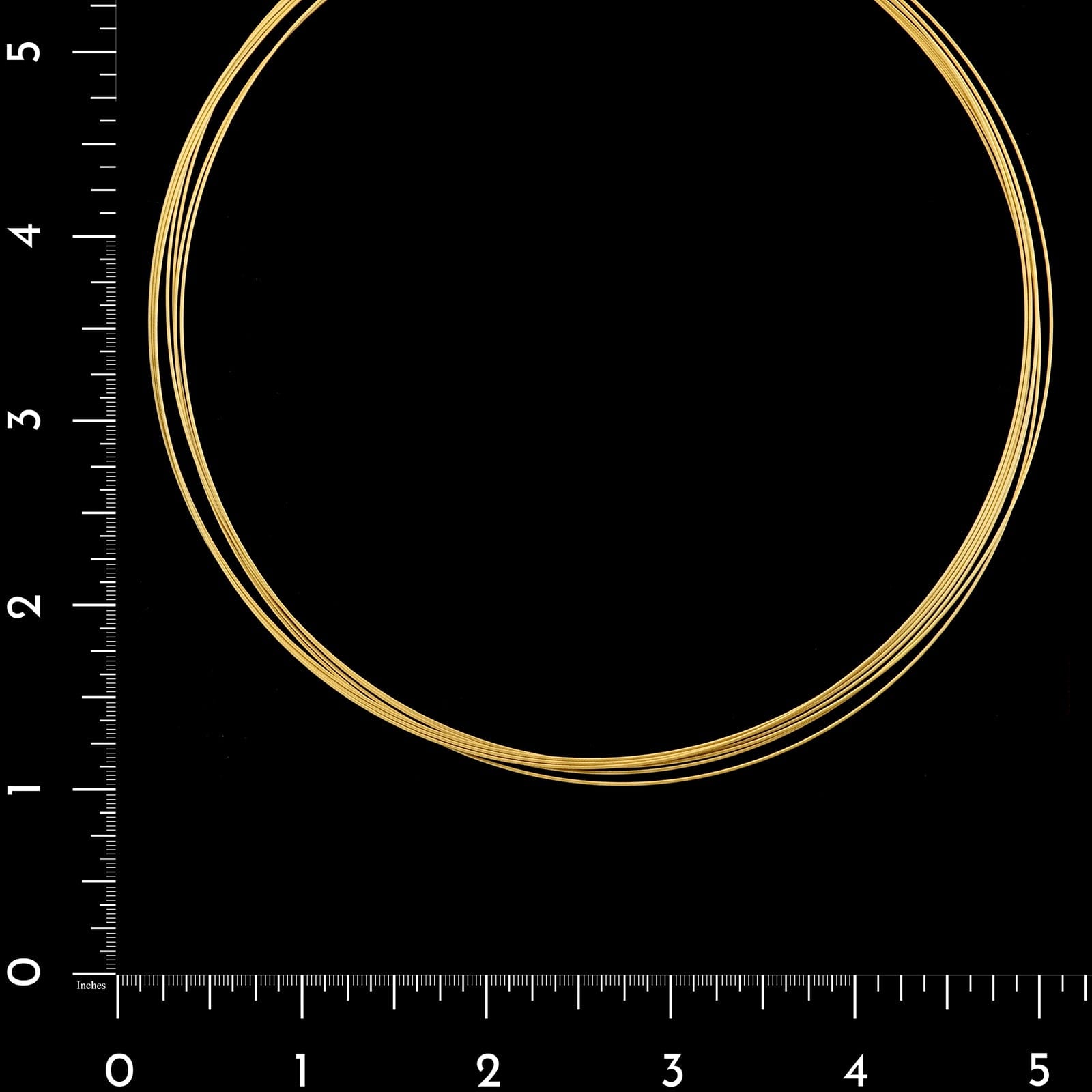 18K Yellow Gold Estate Multi Wire Necklace