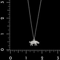 Antique Platinum Estate Diamond and Ruby Pig Pendant, France