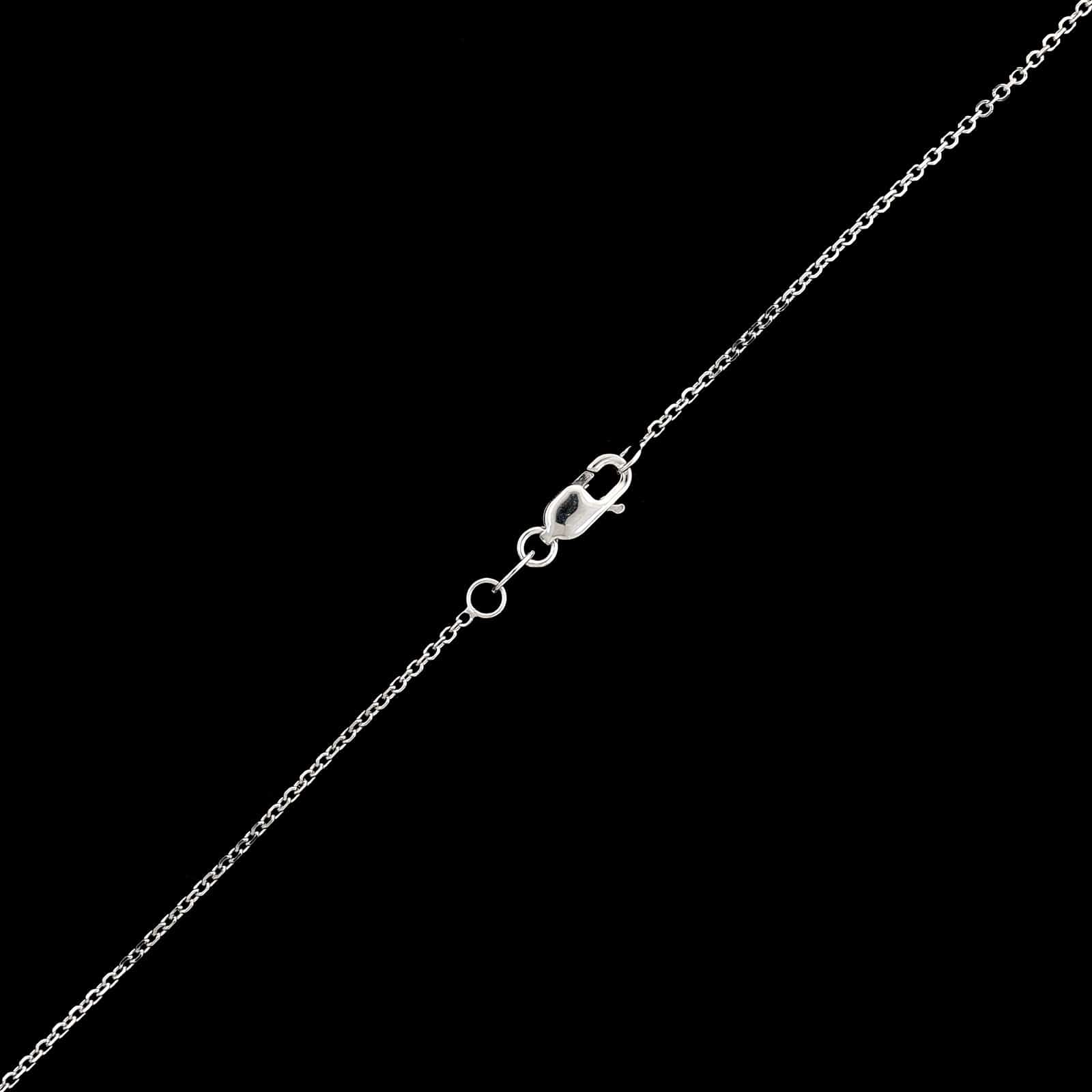 14K White Gold Estate Diamond Teardrop Pendant Necklace
