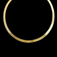 14K Yellow Gold Estate Flat Omega Necklace
