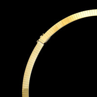 14K Yellow Gold Estate Flat Omega Necklace