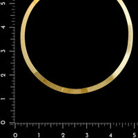 14K Yellow Gold Estate Flat Omega Necklace