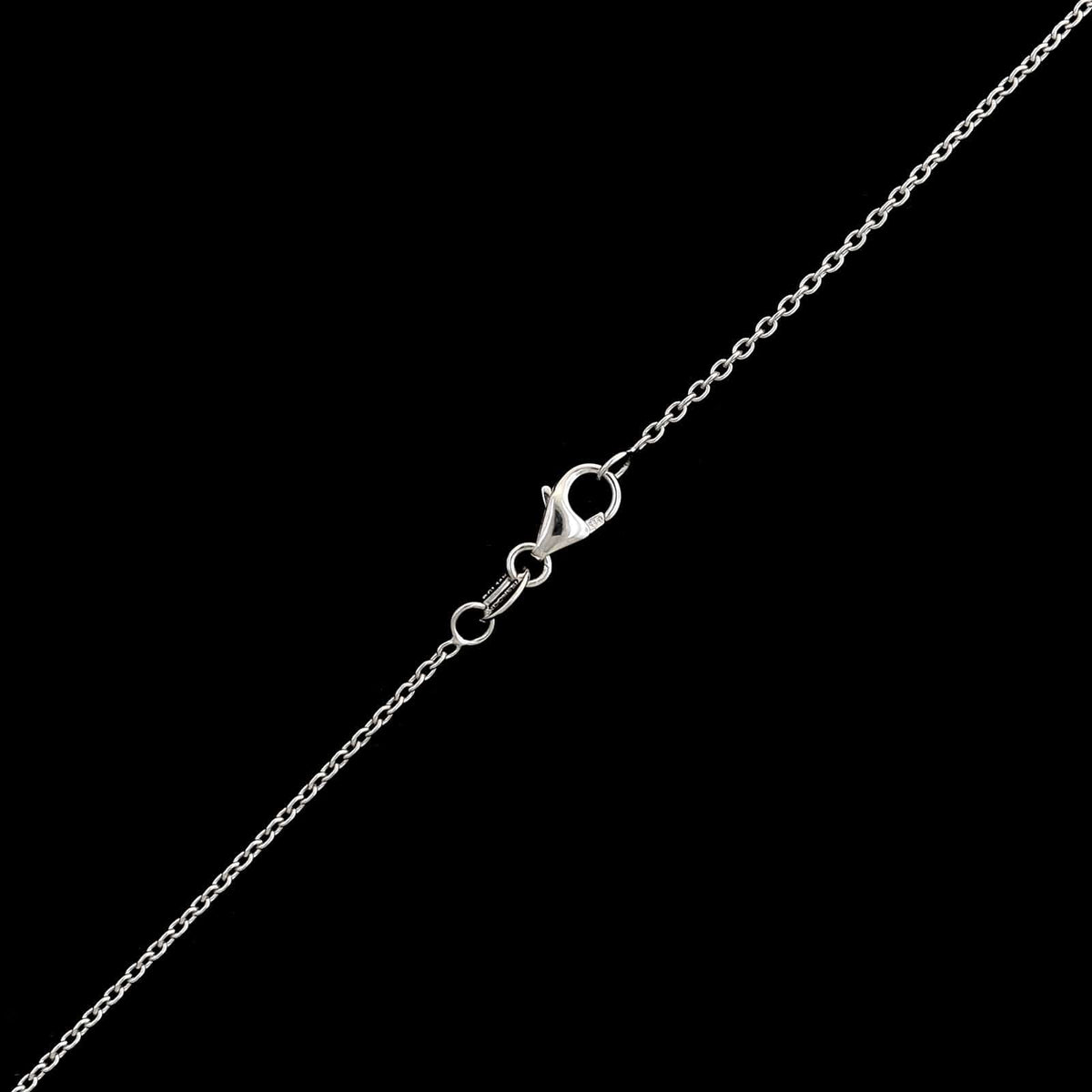 14K White Gold Estate Diamond Infinity Pendant Necklace