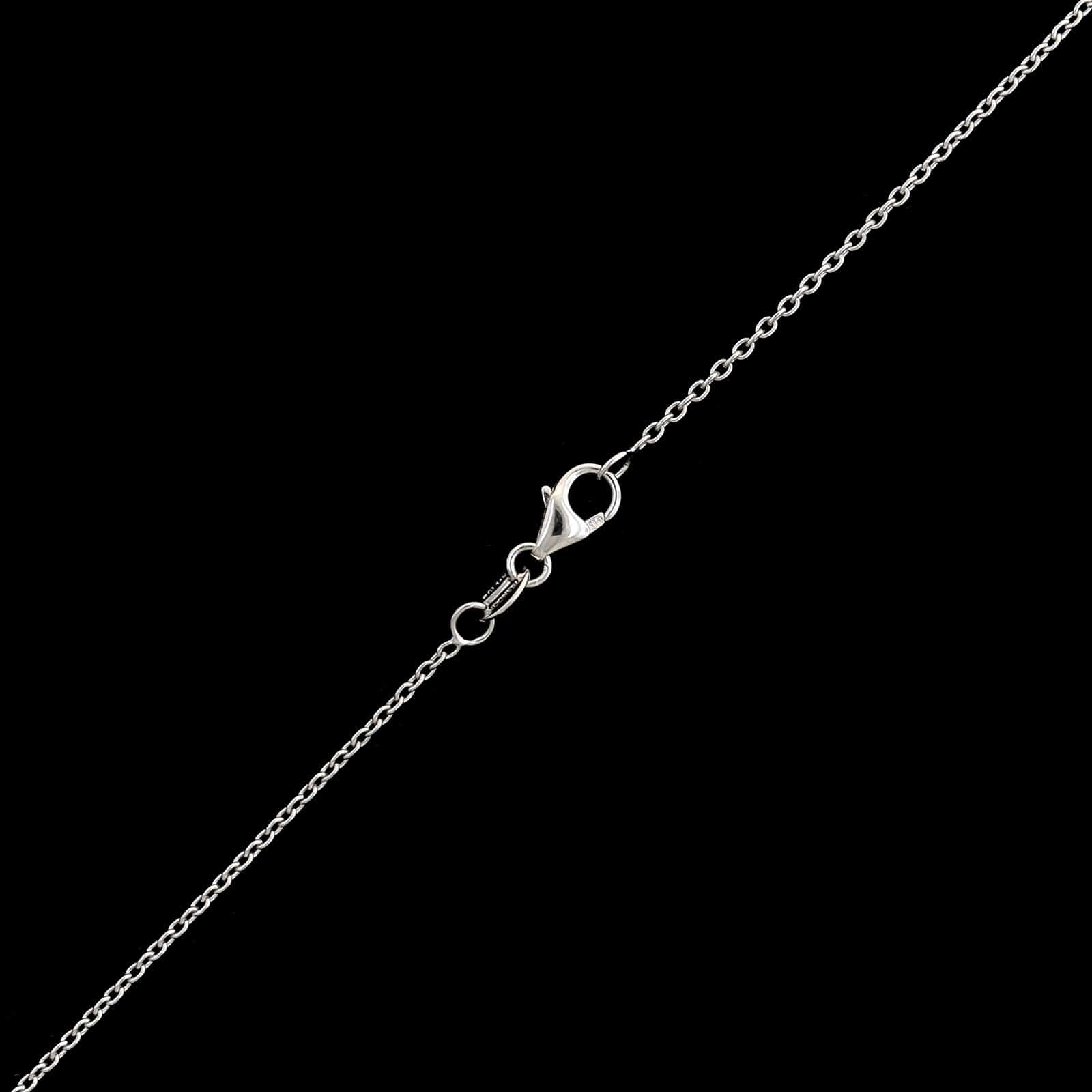 14K White Gold Estate Diamond Infinity Pendant Necklace